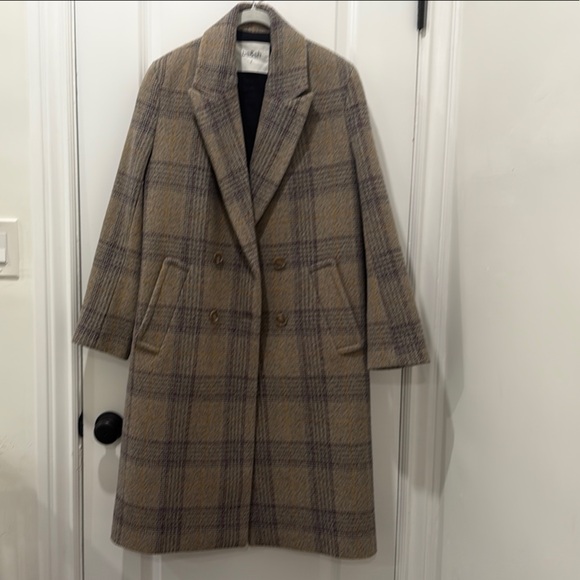 ba&sh Jackets & Blazers - Plaid Double-Breasted Coat